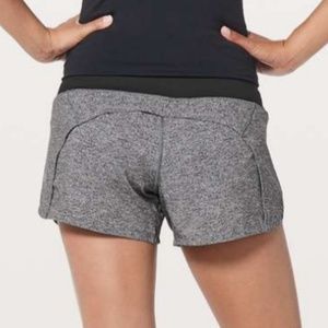 Lululemon Heather Gray Run Times Shorts
